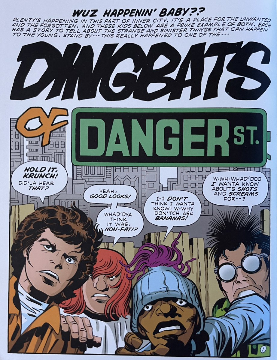 PowerCosmic13_'s tweet image. A few pages from what would have been issue 2 of #JackKirby’s Dingbats of Danger Street if the series had actually been released. This issue and the third one were printed in Dingbat Love by TwoMorrow