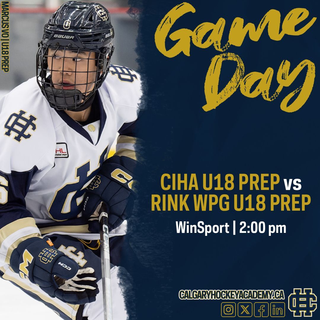 chacalgary's tweet image. It&apos;s another #GameDay for our U18 Prep squad! This #CSSHL matchup sees the RINK Winnipeg boys come down to Calgary for a fiery feature faceoff at 2 pm!

🟦 U18 Preps: vs @rha_winnipeg U18 Preps
🕦 2:00 pm MT | WinSport
🎥 flohockey.tv
#earnednotgiven #calgaryhockey