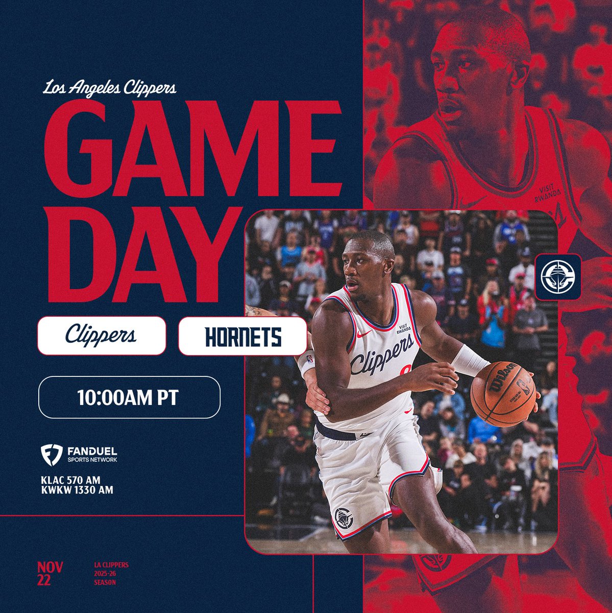 Early Game Day in Charlotte! 🕖 10:00AM PT 🆚 @hornets