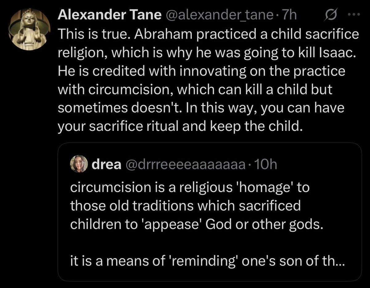 Child sacrifice is legal in usa. Its simply under the guise of circumcision.