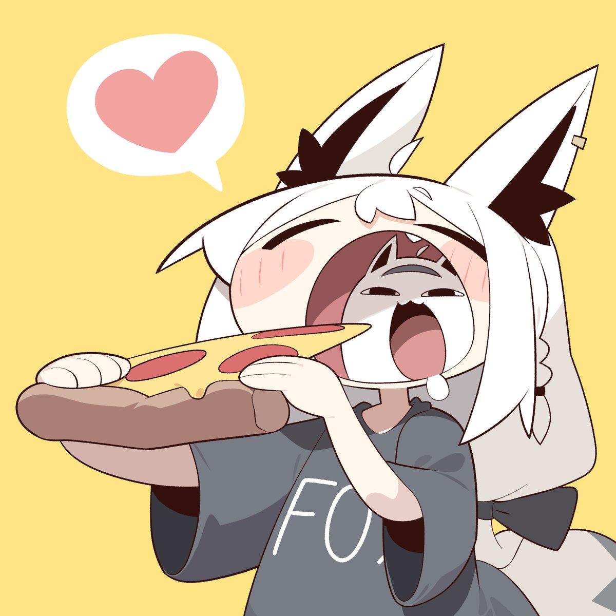 🍕🦊😋 #絵フブキ