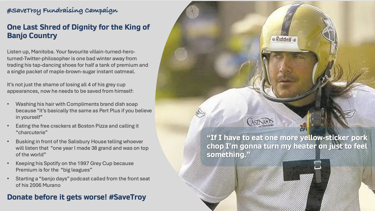 Manitobans, hear me out. Everyone must come together to #SaveTroy.