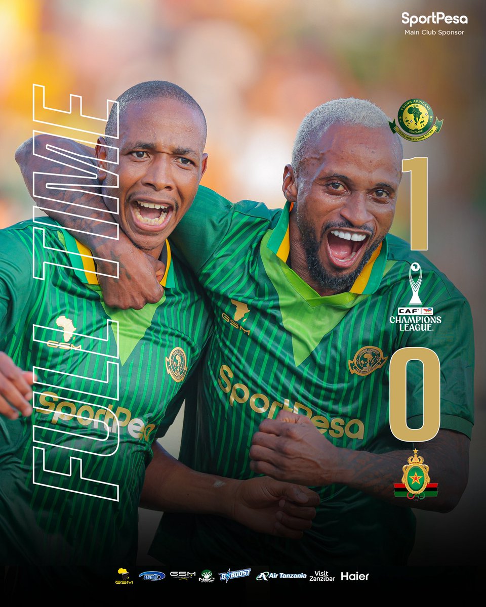YoungAfricansSC's tweet image. ⏱️| 𝐅𝐓 #CAFCL 

Young Africans SC 𝟏 🆚 𝟎 AS Far 

#TimuYaWananchi
#DaimaMbeleNyumaMwiko