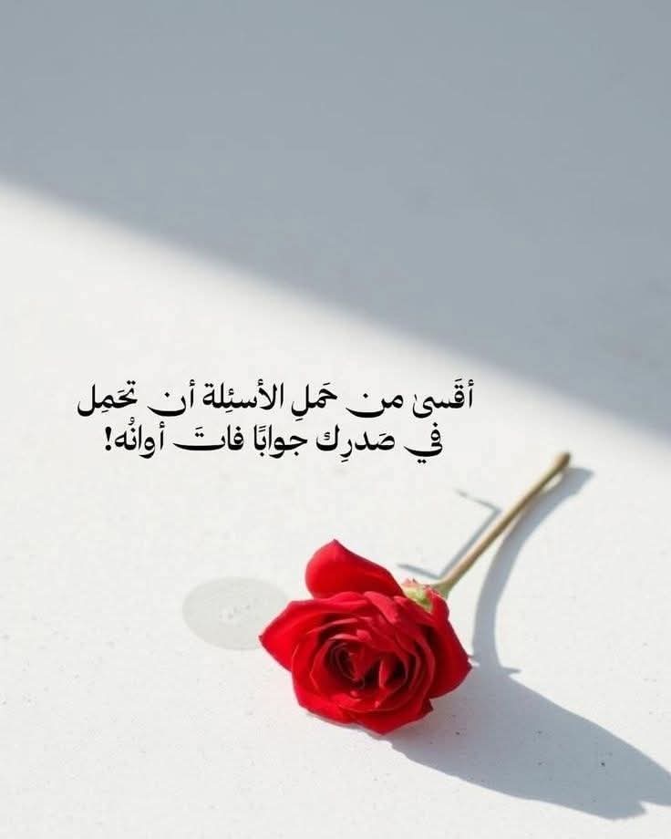 "كم من ابتسامة نخفي خلفها وجعًا لا يُرى، وكم من صمتٍ يحمل ألف تنهيدة."
مسا الورد🌹🌹