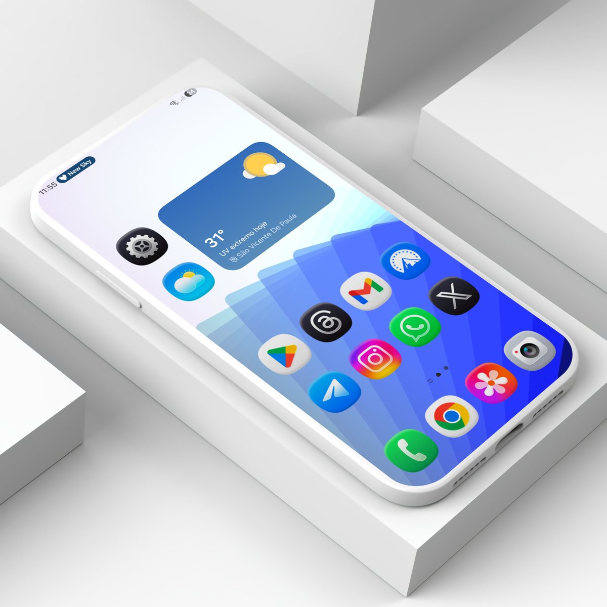 JunioSousaOfc's tweet image. Voltando ao normal
Minha tela inicial 
#OneUI8
#Android16
Wallpaper @RajjAryaa
Mockup @nalankang1 #CreativeApp 
Icon One 3D  @EatosApps