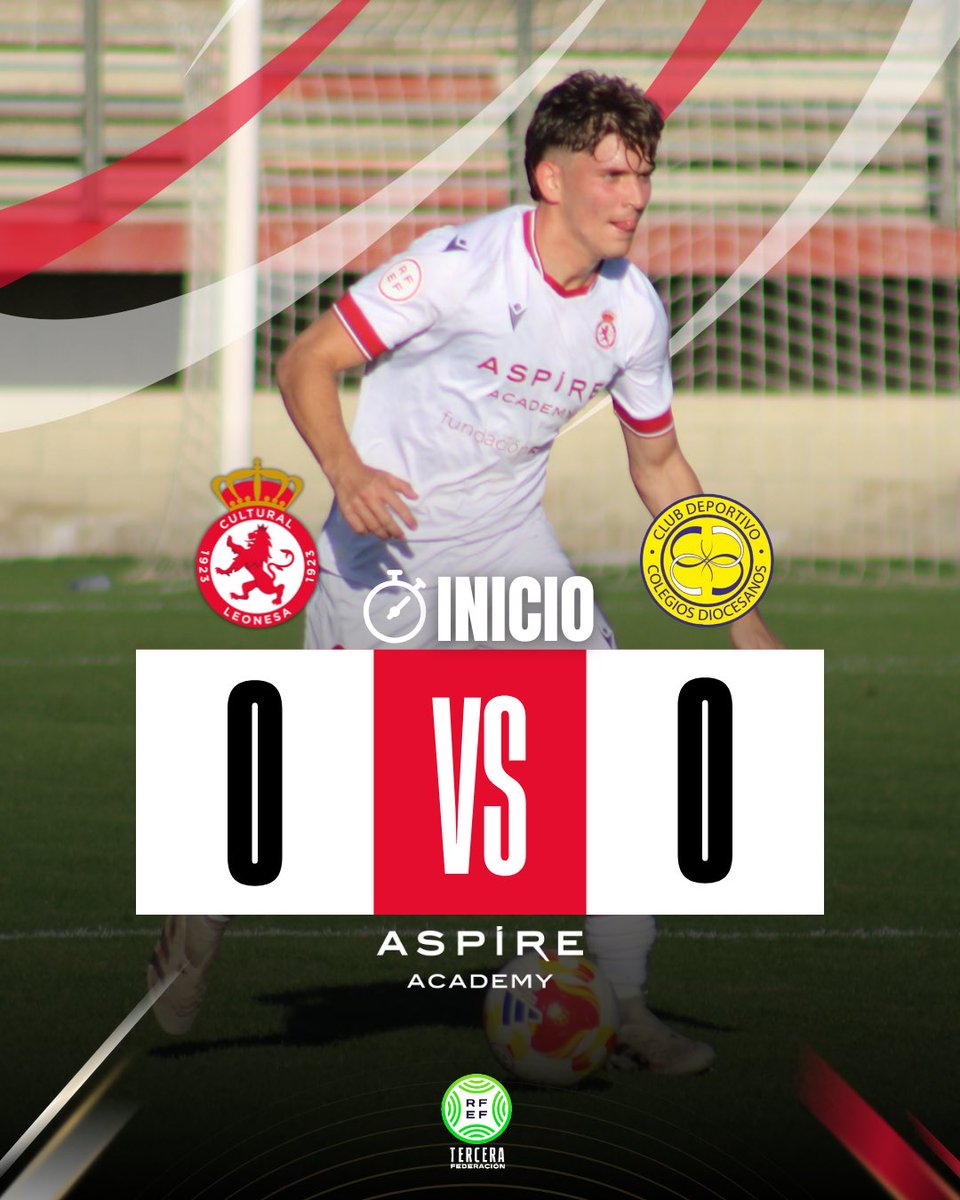 CultuAcademia's tweet photo. ⏱️ Comienza el partido

#TerceraFederación | #JúpiterLeonés https://t.co/Yc49ObvsdK