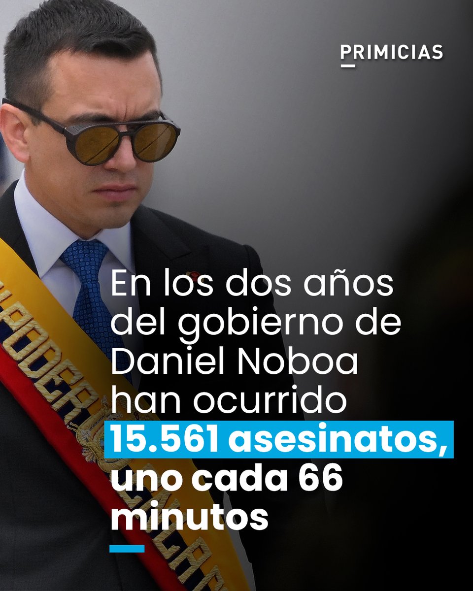 El 23 de noviembre de 2025, el presidente Daniel Noboa cumple dos años en el cargo. En este tiempo, la seguridad se ha convertido en su principal reto y las medidas tomadas se evidencian insuficientes. prim.ec/p0NV50Xw7AT