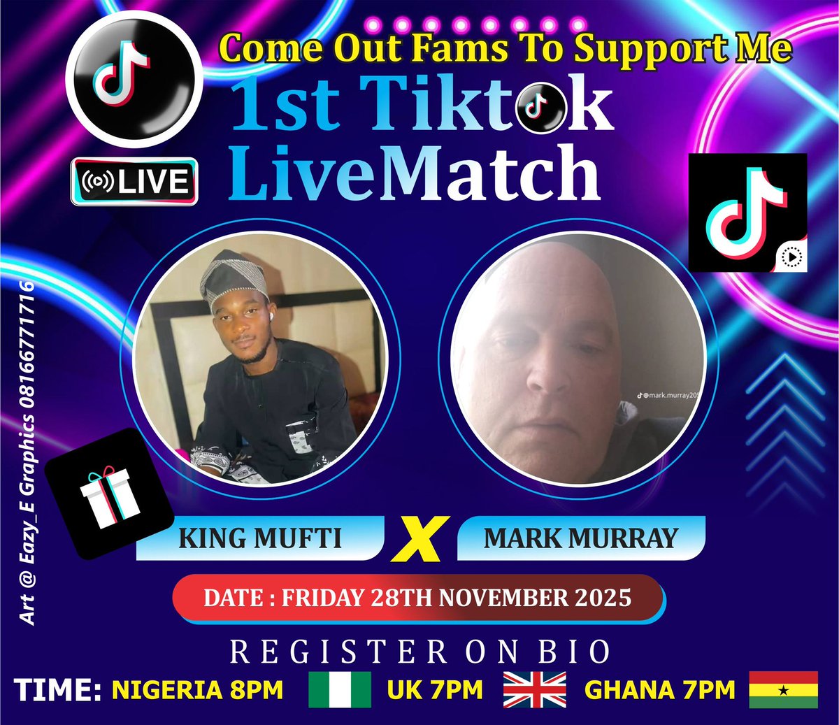 IsraelOyekanmi's tweet image. #tiktoklive #tiktokliveart #invitationdesign #tiktokliveinvitation #tiktokliveartworks. Art #eazy_egraphics. Lets handle your #designsontiktok #design