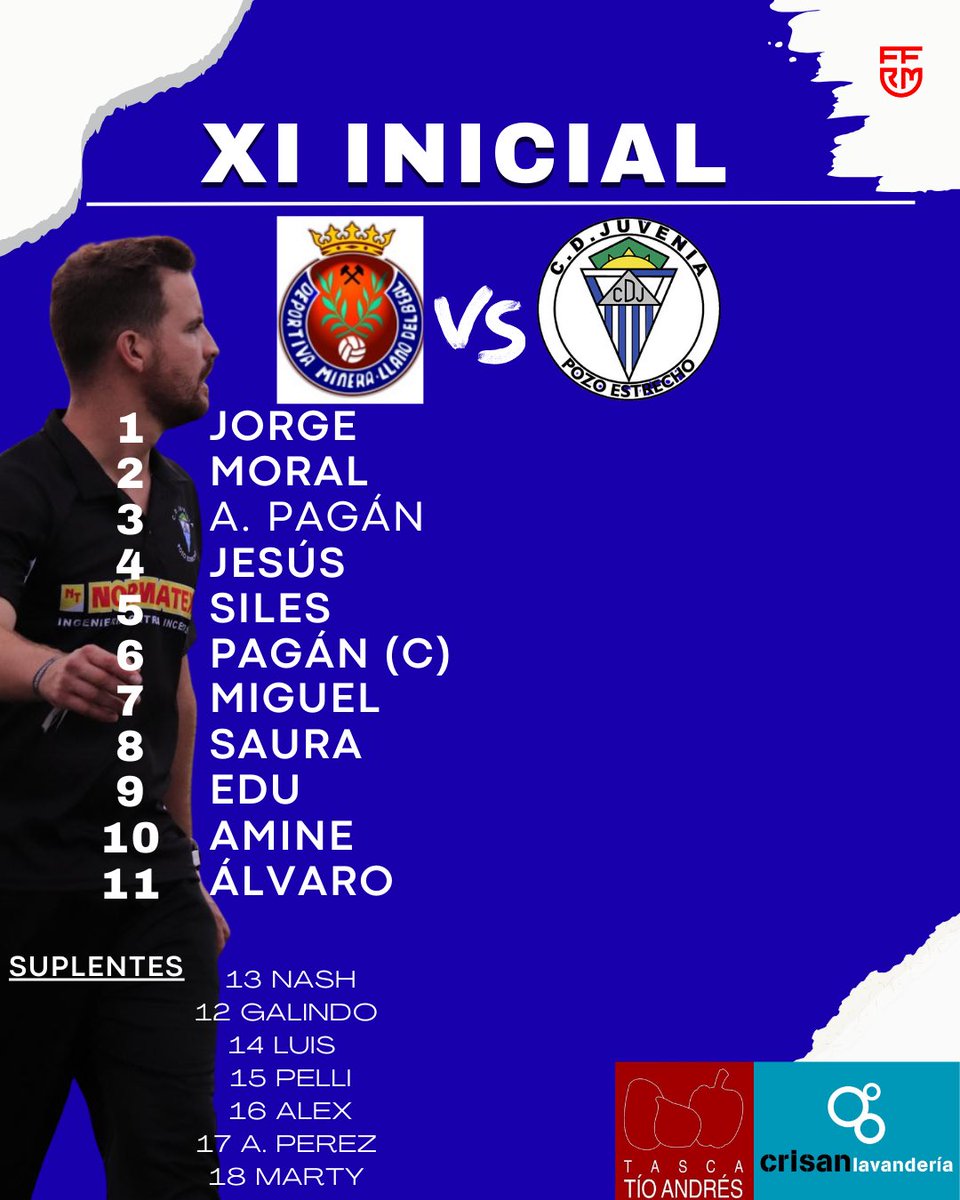 📋¡𝐍𝐮𝐞𝐬𝐭𝐫𝐨 𝐗𝐈! 
🆚 <a href="/DeportivaMinera/">Club Deportiva Minera</a> “B”

<a href="/tascatioandres/">tascatioandres</a> #crisanlavandería