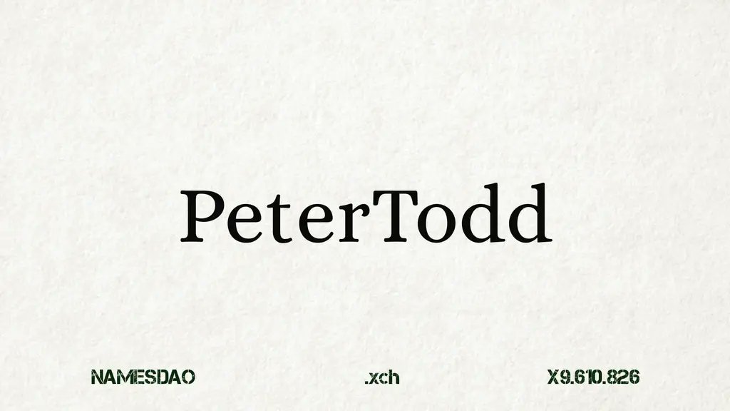 RightSexyOrc's tweet image. welcome 🌱

gifted you PeterTodd.xch and 5 NAME tokens ( in case you want another .xch name)

from Namesdao