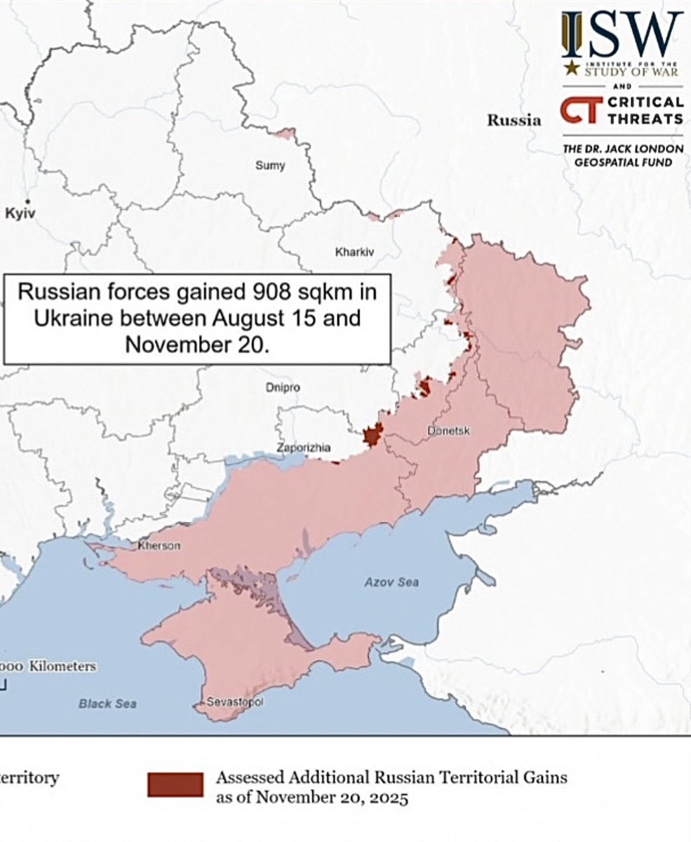 Le conquiste territoriali russe da agosto ad oggi equivalgono per estensione alla provincia di Biella.