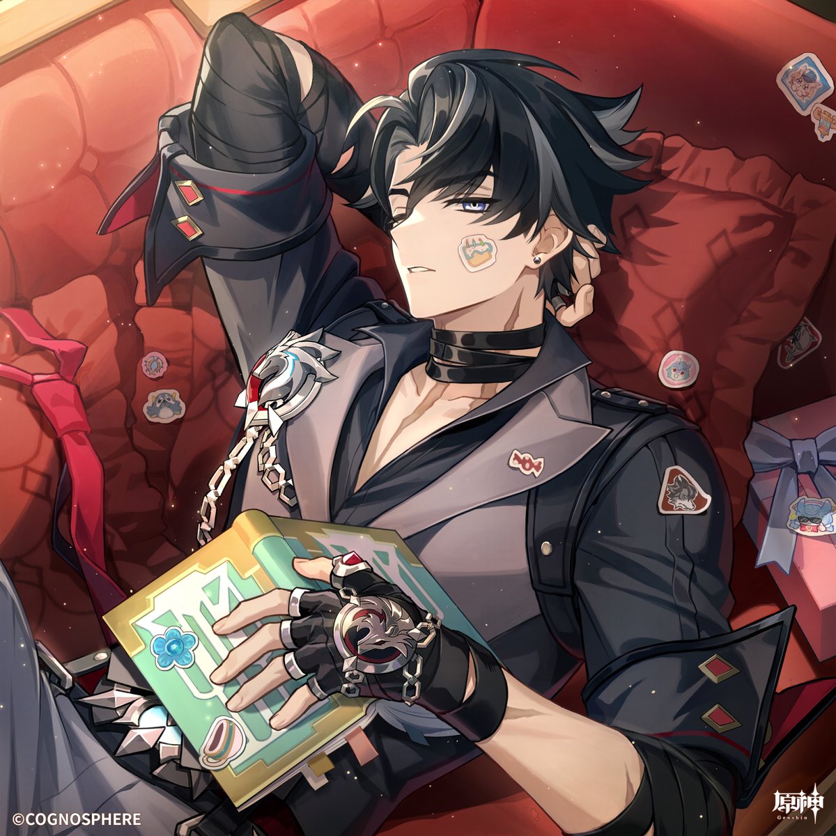 Genshin_7's tweet image. #原神_キャラ生誕祭
【#リオセスリ生誕祭2025】
おっ、あんたか。いいタイミングだったな。…