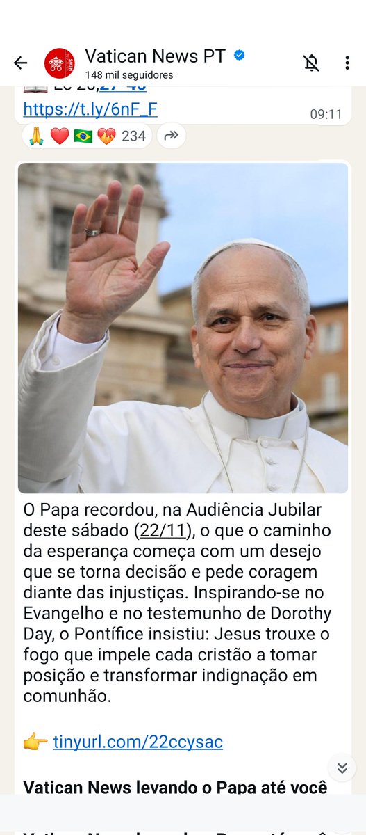 ronalde's tweet image. Em um dia de tamanha injustiça, o @Pontifex o Papa recordou hoje, que o caminho da esperança começa com um desejo que se torna decisão e pede coragem diante das injustiças. Insistiu: Jesus trouxe o fogo que impele cada cristão a tomar posição e transformar indignação em comunhão.