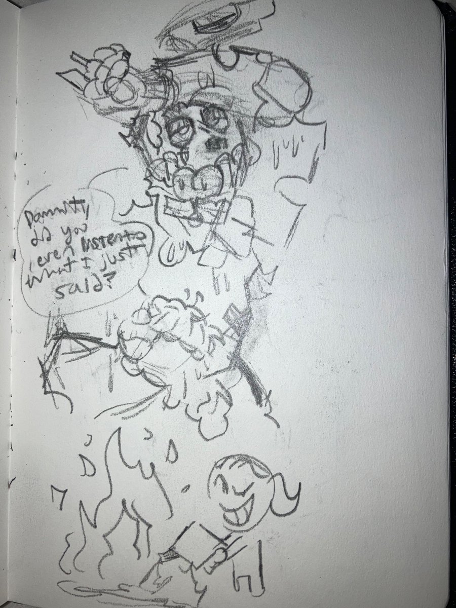 katmations68360's tweet image. Some loser sketches I might make… 
#FNAF #myart #Springtrap #wipart