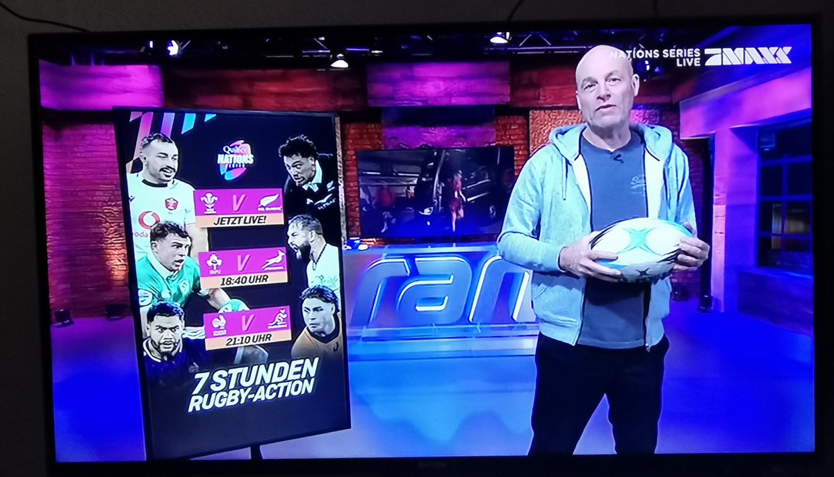 KarinaHaase's tweet photo. It's rugby time live on TV here in Germany .💪💪🏉💥
The first match is the All Blacks vs Wales.
After that comes Irland vs Springboks and at least
France vs Wallabies
#RANRugby
#pro7maxx https://t.co/w66HwJTfa6
