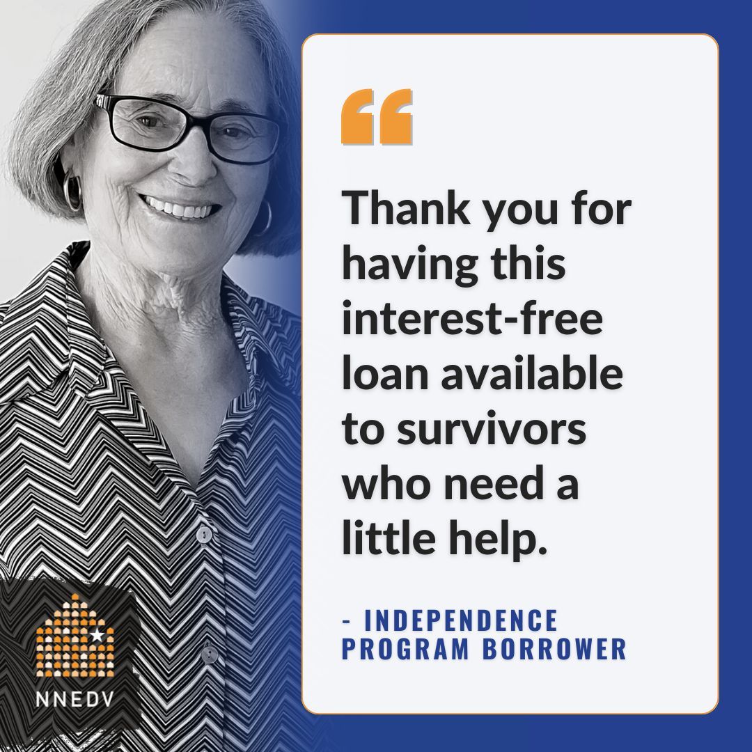 nnedv's tweet photo. Did you know that NNEDV provides interest-free microloans to survivors of financial abuse? Damaging credit is a common tactic of abusers, and we're proud to help these survivors on their path to safety. 

Learn more about our #IndependenceProgram loans: https://t.co/aB0Yv09pUw https://t.co/xPs8rPCxQ6