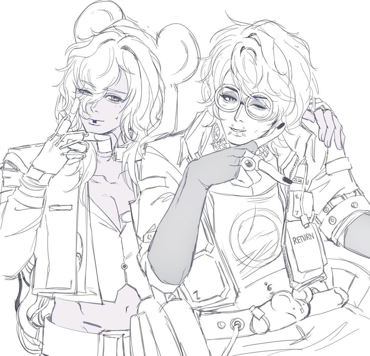 CComputerAngel's tweet image. i sketched them again 
#dateeverythinggame 
#macdateeverything