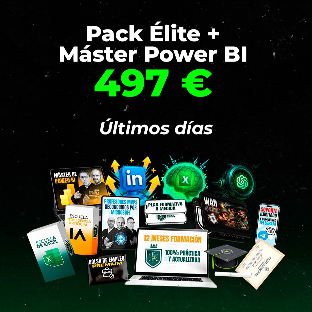 excelyfinanzas's tweet image. No estás aquí solo para “cumplir”.
Estás aquí para crecer 💚

Si sientes que tienes más dentro, hazle caso.
Excel PRO, IA 🤖 y Power BI pueden abrirte las puertas que hoy ves lejos.

Es tu momento.
Empieza aquí 👉 go.excelyfinanzas.com/green-week/

#Excel #PowerBI #IA #DataSkills