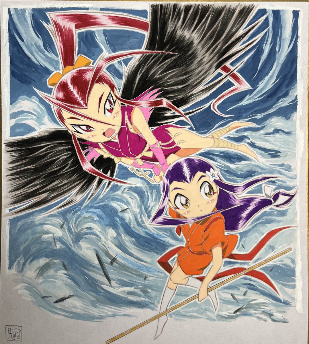 コミティア用色紙やっと仕上がり。多忙だったとはいえ時間がかかりすぎ…