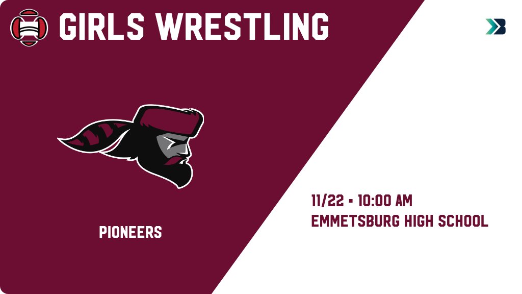 Girls Wrestling (Varsity) Meet Day! - Check out the event preview for the Okoboji-HMS Pioneers. It starts at 10:00 AM and is at Emmetsburg High School HS Gym. gobound.com/ia/ighsau/girl…