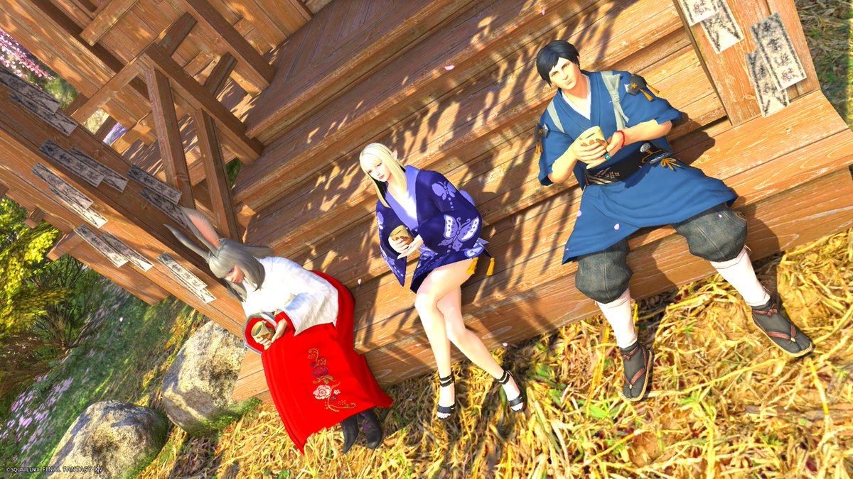 モグコレ消化も兼ねてFCメンと六根山👊
綺麗な桜の下で緑茶を飲みました🍵
#FF14SS #SecondLife_valefor
