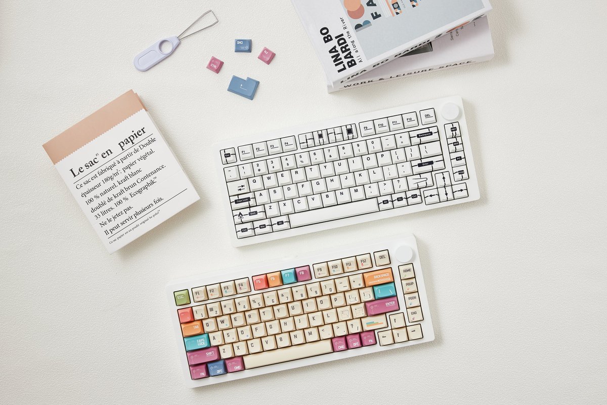 MonsGeek's tweet image. 𝗧𝗶𝗺𝗲𝗹𝗶𝗻𝗲 𝗸𝗲𝘆𝗰𝗮𝗽𝘀 make their comeback on the MonsGeek M1 V5, featuring retro white colorways and reconnecting with the M1 V5 Prototype.

#monsgeek #akko #akkokeycaps #monsgeekkeycaps #customkeyboard