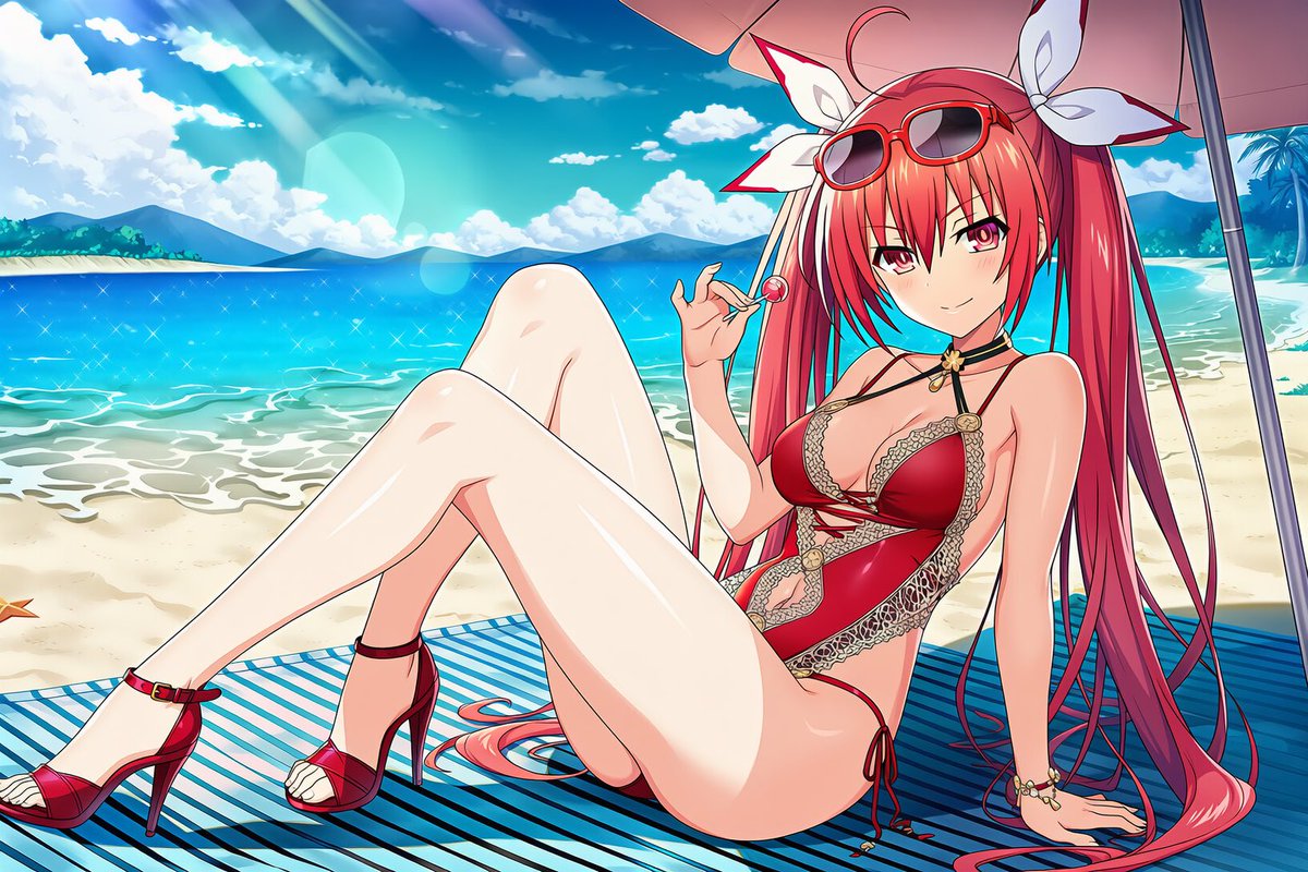 TheFlameSpirit's tweet photo. #SwimsuitSaturday

"It’s Saturday, I order you to take the rest of the day off, Soldier.

As the commander, I will be on standby." https://t.co/byMrMAM1sW