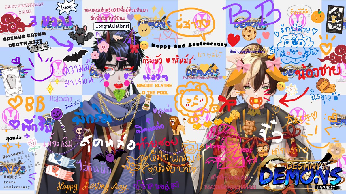 💜 HAPPY 2ND ANNIVERSARY DESTINY 💛
<a href="/GrimusGrimm/">Grimus Grimm 🦇🧐 Pixela Destiny</a>