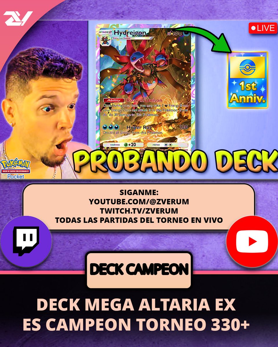 zVerum_'s tweet photo. Mega Altaria Ex domina nuevamente y esta vez con un deck con Copycat y Lisia. Esta semana hay dos torneos grandes de Pokemon Pocket y para que estés al tanto siempre no olvides seguir la página!
#Pokemon #pokemonespañol #pokemonpocket #parati #pokémontcg #pokemoncardcollection #pokemontcgcommunity #pokemon25thanniversary