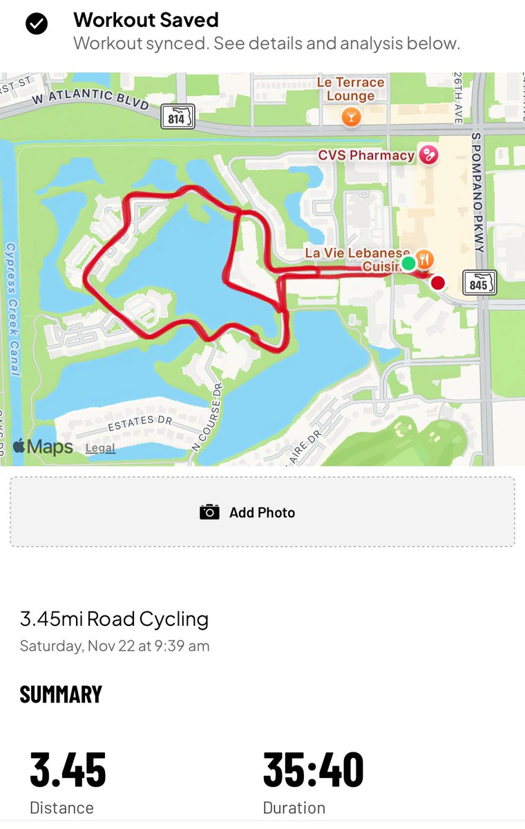 Short bike ride this morning.