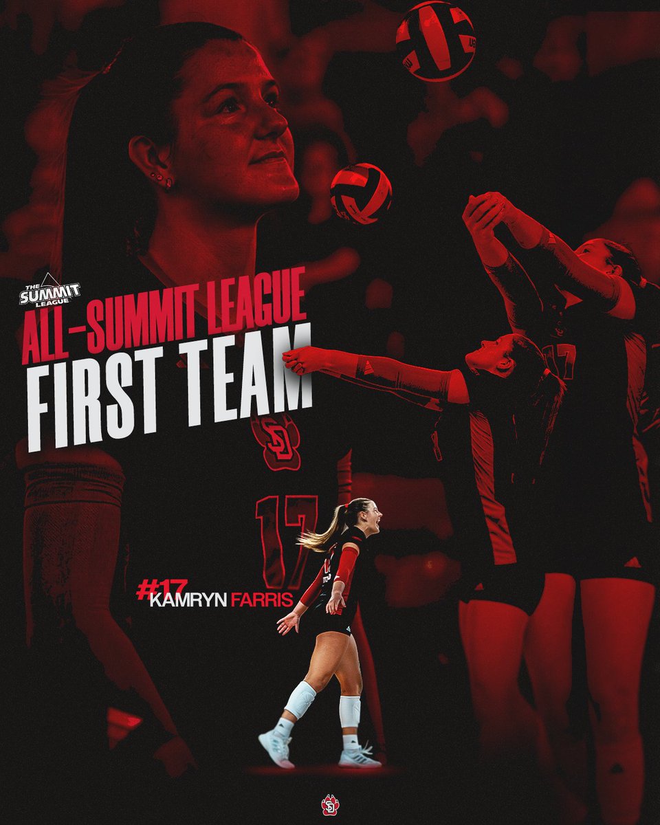 SDCoyotesVB's tweet image. On repeat 🔁

@FarrisKamryn  is @TheSummitLeague Defensive Player of the Year for a second straight year!

#GoYotes