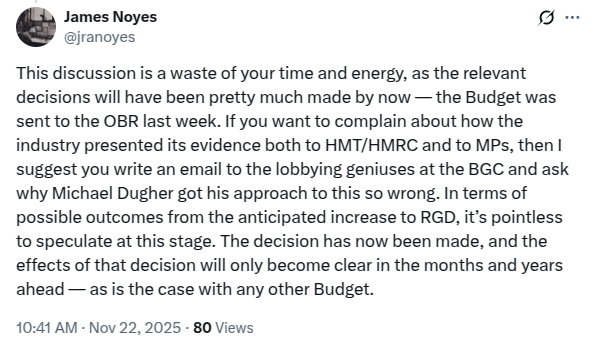 chrisgambler247's tweet image. Your attempt to silence people because you think “the budget is set” will not work. It remains essential that those who genuinely understand the gambling market set out the consequences of your tax proposals with complete clarity. The implications are not abstract. They affect…