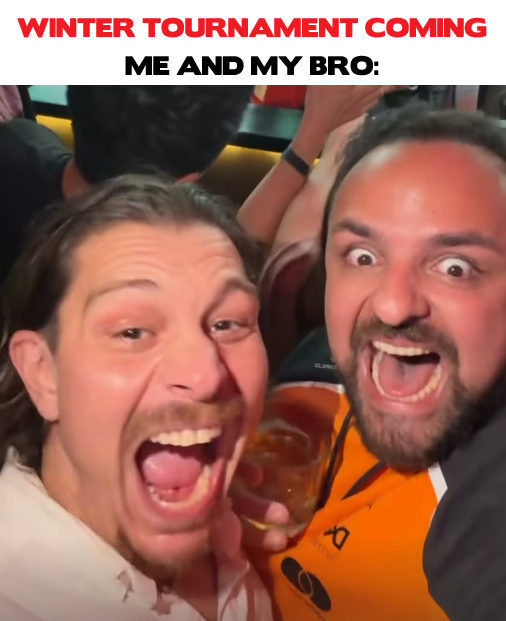 We are looking forward to this winter PvP coming up in December. Are you ready?! ⚔️

The photo is just for fun, like a meme. Let's go all out in Winter PvP at <a href="/EVE_Frontier/">EVE Frontier</a> 🔥