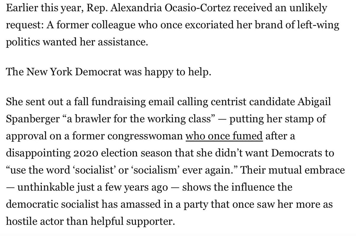 demsocsean's tweet image. Interesting. WaPo confirmed it was indeed Spanberger who asked AOC to send out a fundraising email for her campaign.