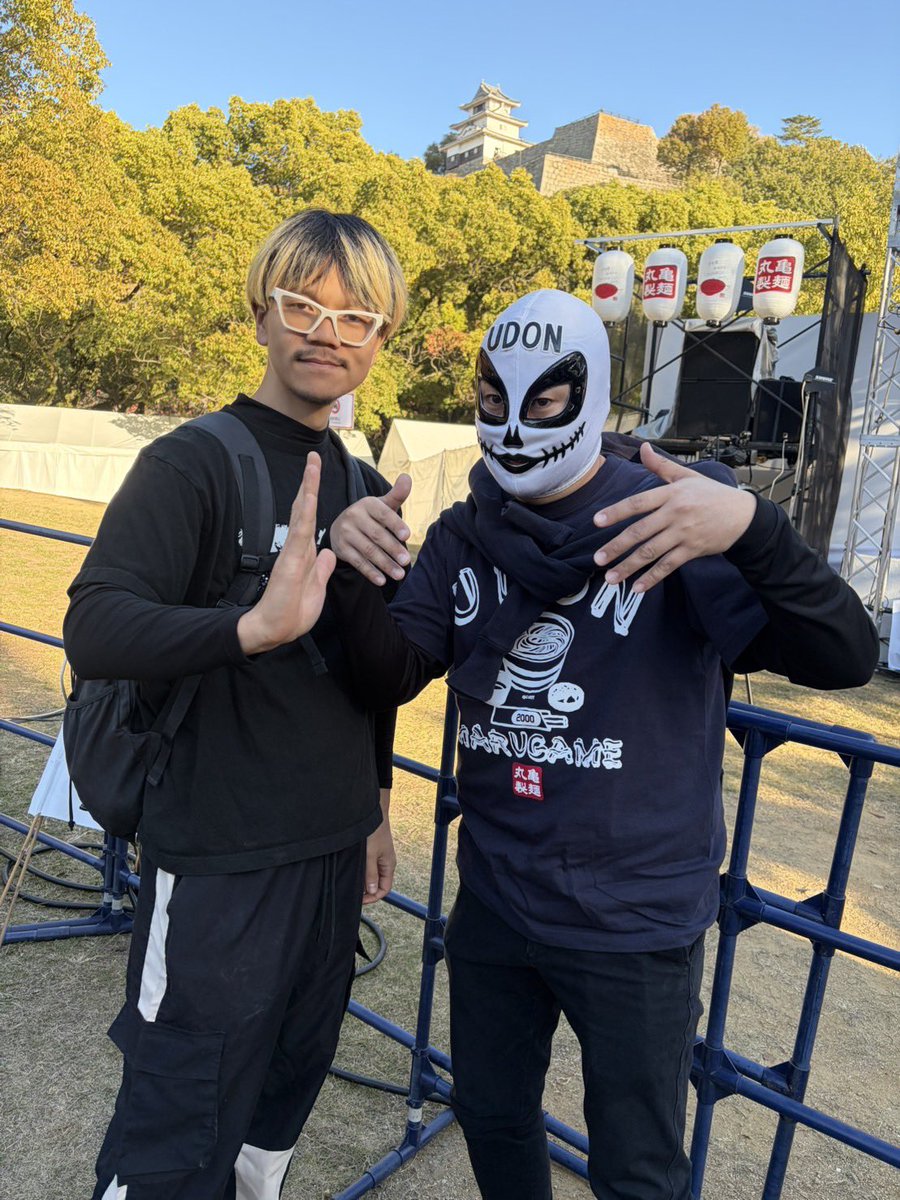 udonmantv's tweet image. 丸亀うどん祭り楽しかったなぁー！
フォト1📸

#丸亀うどん祭り2025
#丸亀製麺
#小野ウどん
#うどんマン
#よろしこめーん