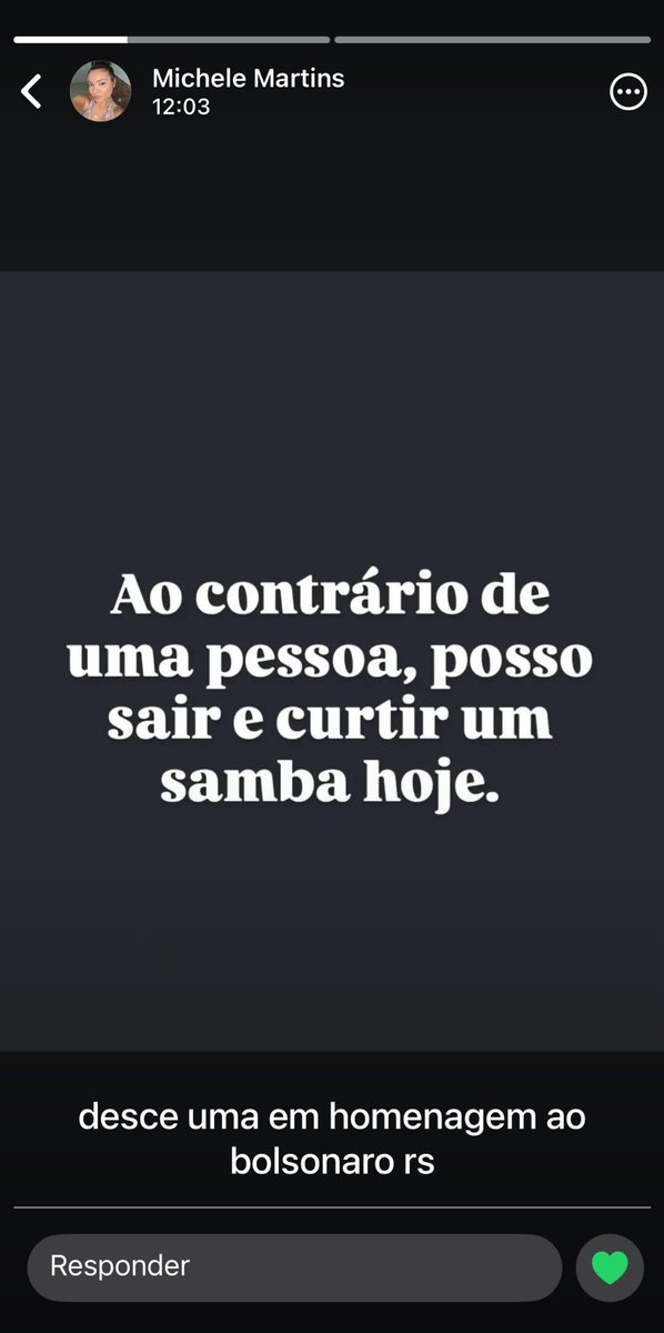 pretabelleofc's tweet image. acho que esse é o melhor status de whatsapp que eu vou ver hoje… todos podem sair e ir curtir um samba, menos o bolsonaro