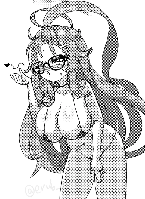 きょうのらくがき(ポーズ参照:ポーズマニアックスさんのお題) ウィンクへたそうだけど格好がえろいので問題ありません