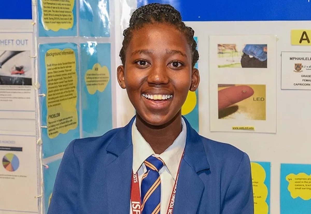 🇿🇦💚À l’âge de 16 ans, cette Sud-Africaine a inventé une boucle d’oreille anti-agresseur.

En 2020, alors âgée de 16 ans, Bohlale Mphahlele invente un dispositif appelé Alerting Earpiece. Il s’agit d’une boucle d’oreille discrète, déguisée en bijou ordinaire, qui intègre des