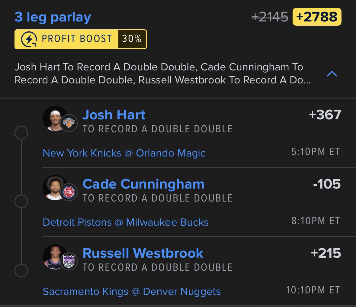 TrackInvesting's tweet image. Getting blackjack vibes - let’s turn 11’s into 21’s 

DOUBLE DOWN!

More plays: tails.bet/badbeatsonly