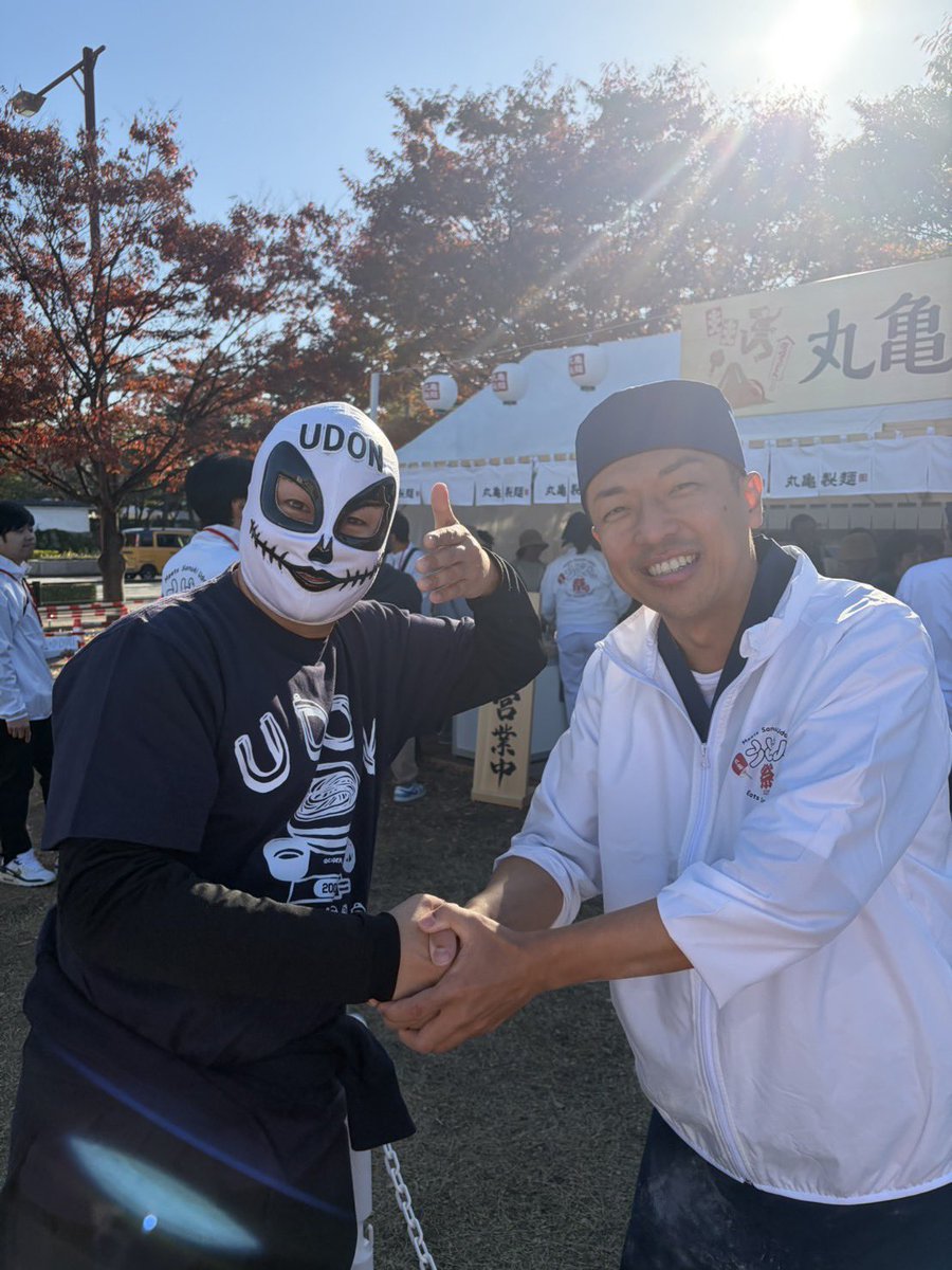 udonmantv's tweet image. 丸亀うどん祭り楽しかっためーん！
フォト2📸

#丸亀うどん祭り2025
#讃岐うどん
#よろしこめーん
#うどんマン