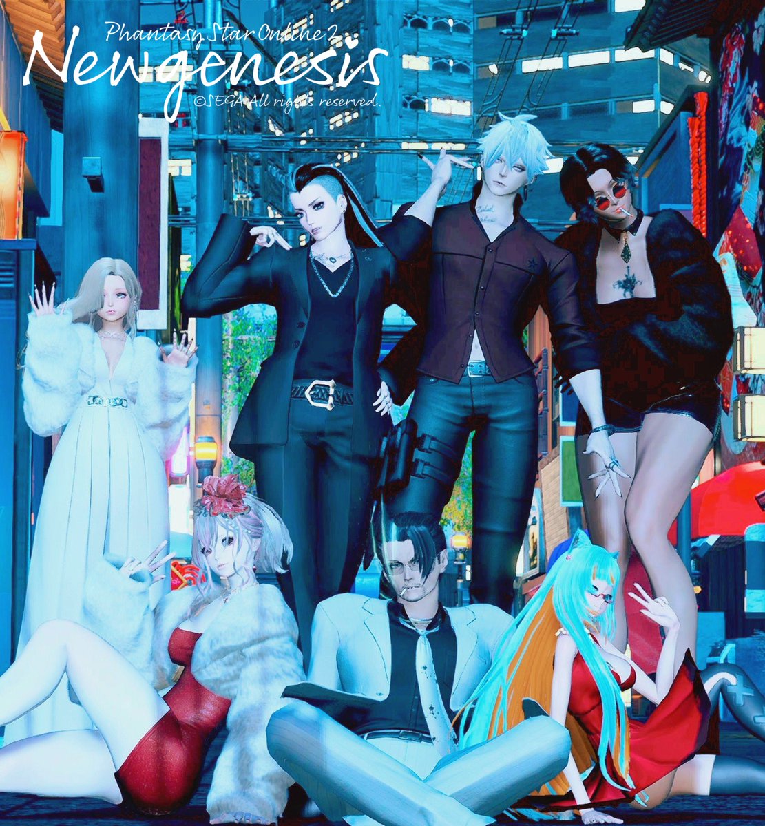 #PSO2NGS_SS
 #ma7ロゴ 
偶然集まって貴重な1枚頂きましたありがとうございます🥳