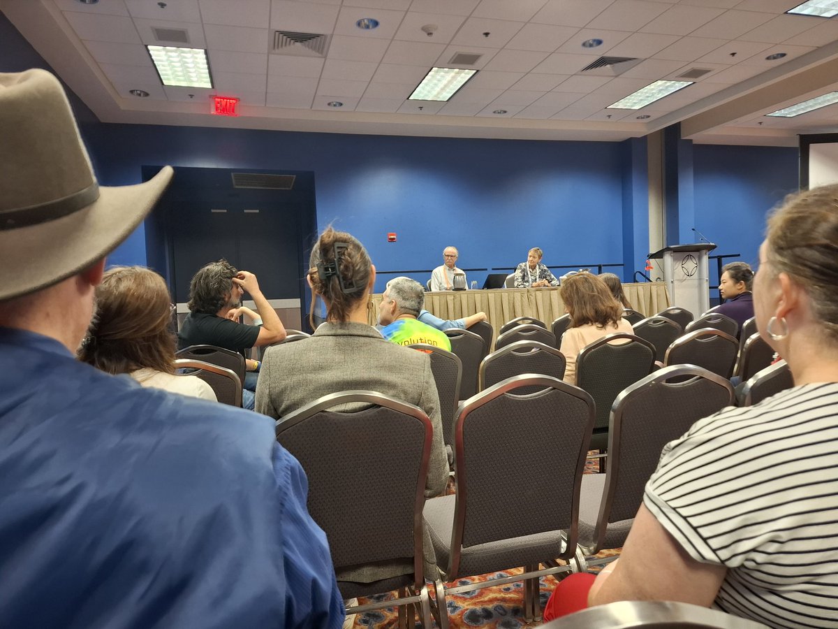 GermJuggler's tweet image. Delightful candid plenary conversation on #TeachingAndLearning led by #StanleyMaloy and #ShelleyPayne #ASMCUE @ASMicrobiology