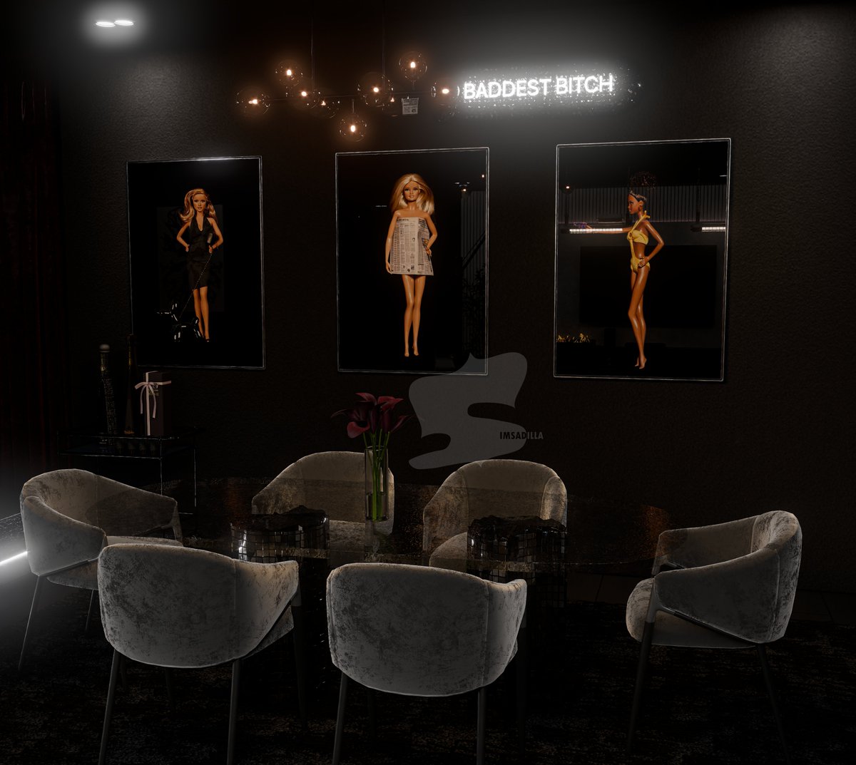 simsadilla's tweet image. New York, New york. Dark interiors with prints&amp;gt;