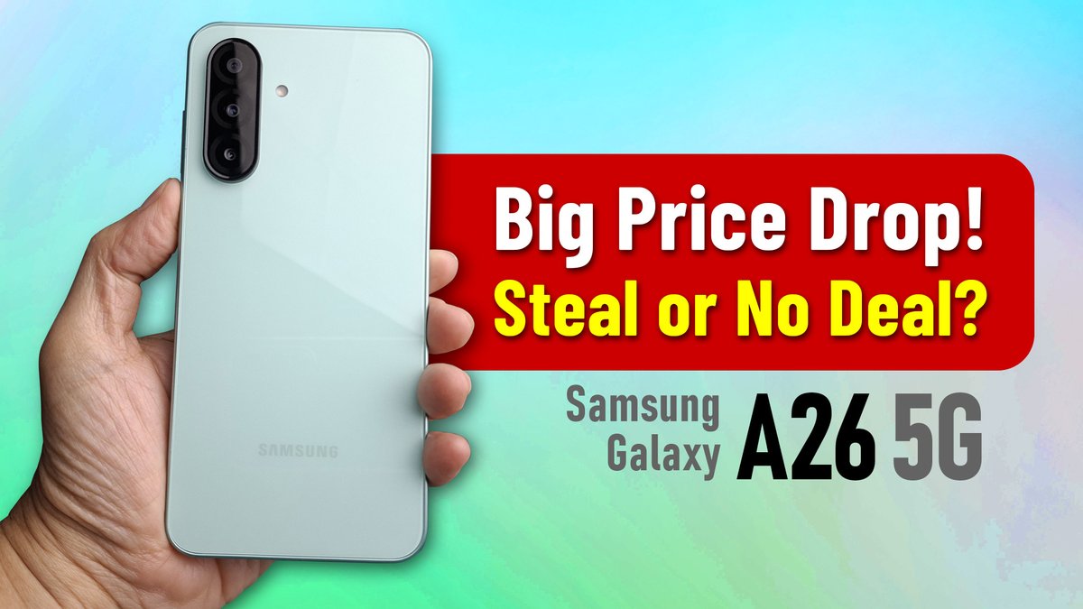 graphire's tweet image. 📉 Galaxy A26 5G Price Drop!
Is this the budget phone steal of the year or just hype? 🤔youtu.be/tSXSGwZICx0