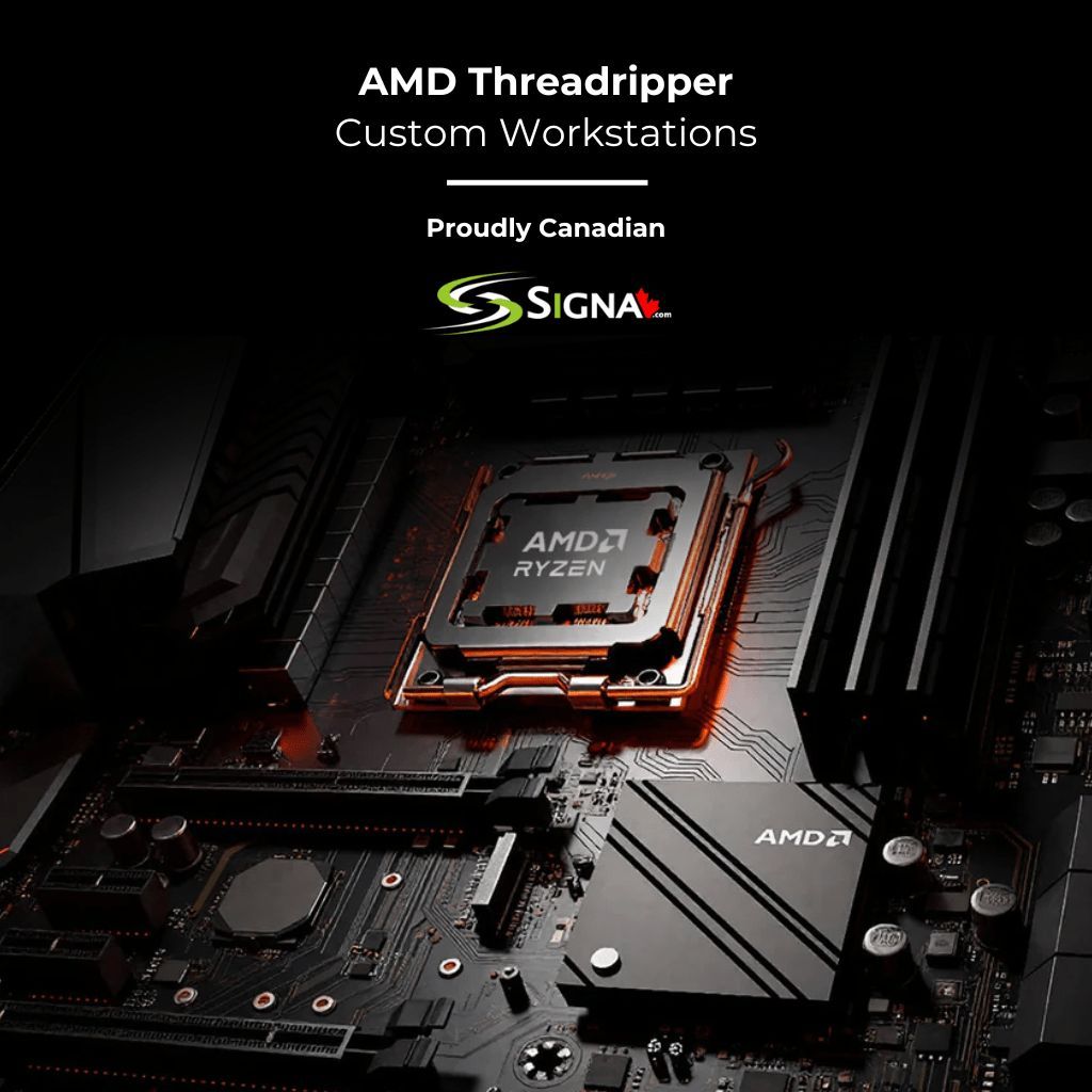 SignaComputers's tweet image. Power meets precision 💻 Signa’s AMD Threadripper workstations now feature Dual RTX 5090 GPUs. Built in Canada for rendering, simulation &amp;amp; deep learning.
Check it out here: buff.ly/ycmbqca 
#Signa #Toronto #Threadripper #RTX5090 #WorkstationPower