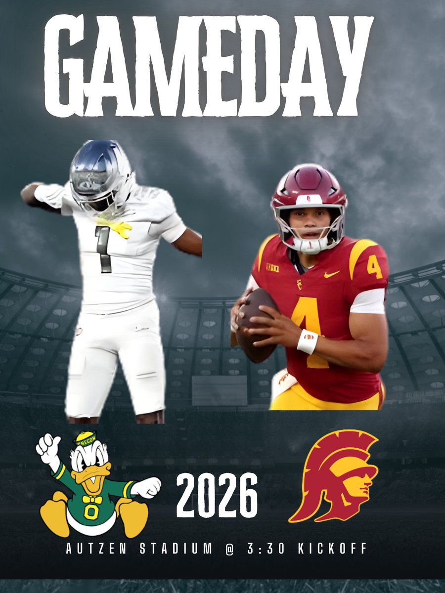 Gameday #7 Oregon ducks hosting the #15 usc trojans who will comeout up top?