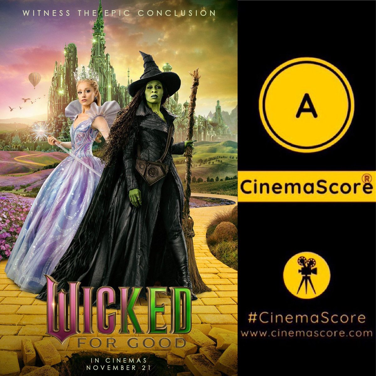 GeekVibesNation's tweet image. #WickedForGood gets an A CinemaScore 

Read our review: geekvibesnation.com/wicked-for-goo…