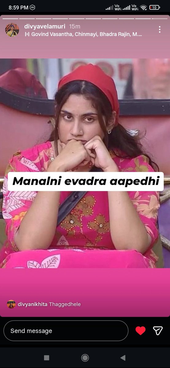 BSachin52898's tweet image. MANALNI EVADRA AAPEDHI 😎🔥
#BiggBossTelugu9
