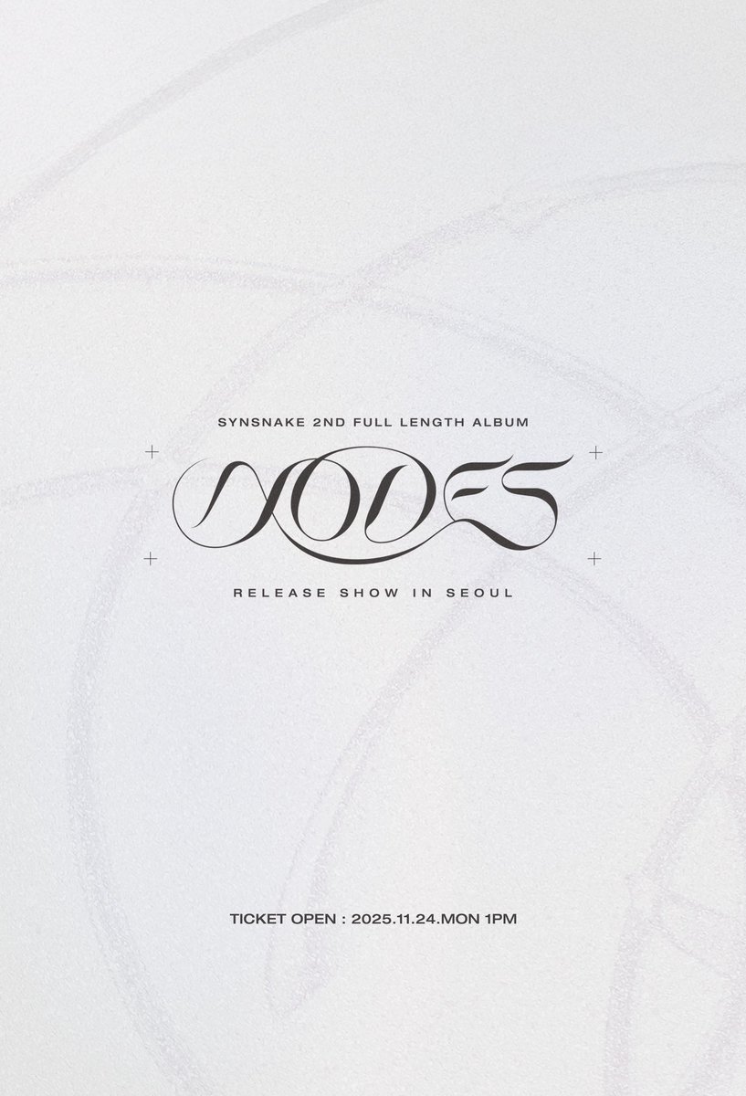 Synsnake 2nd Album Nodes Release show
ticket open : 2025.11.24 Mon 1PM