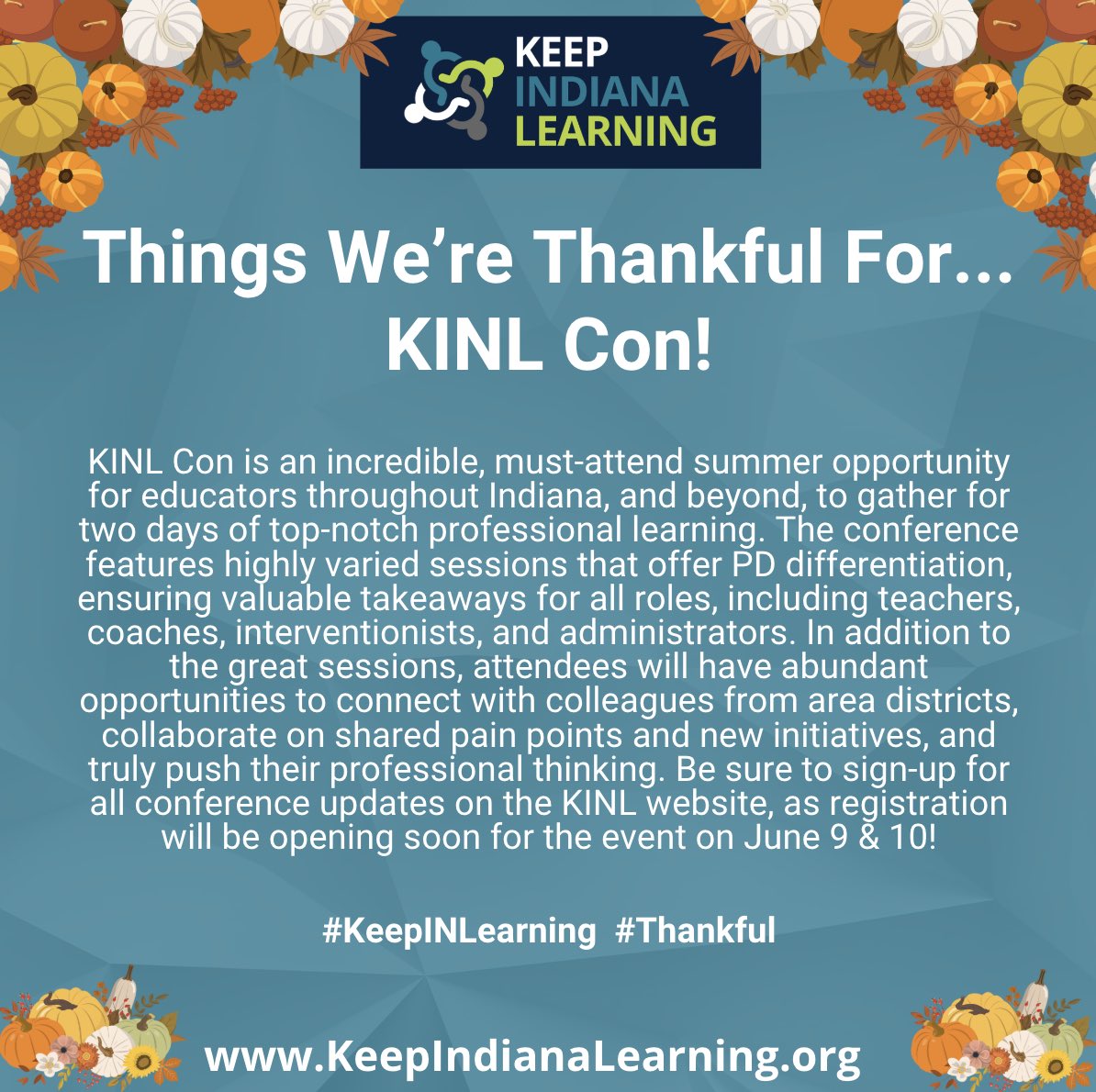 MSDSC_JWins's tweet image. I am so thankful for @KeepINLearning’s KINL Con! This can’t miss 2-Day event is happening June 9 &amp;amp; 10. Stay up to date with the detail of this highly anticipated event here: keepindianalearning.org/events/kinlcon/

I hope to see you there!